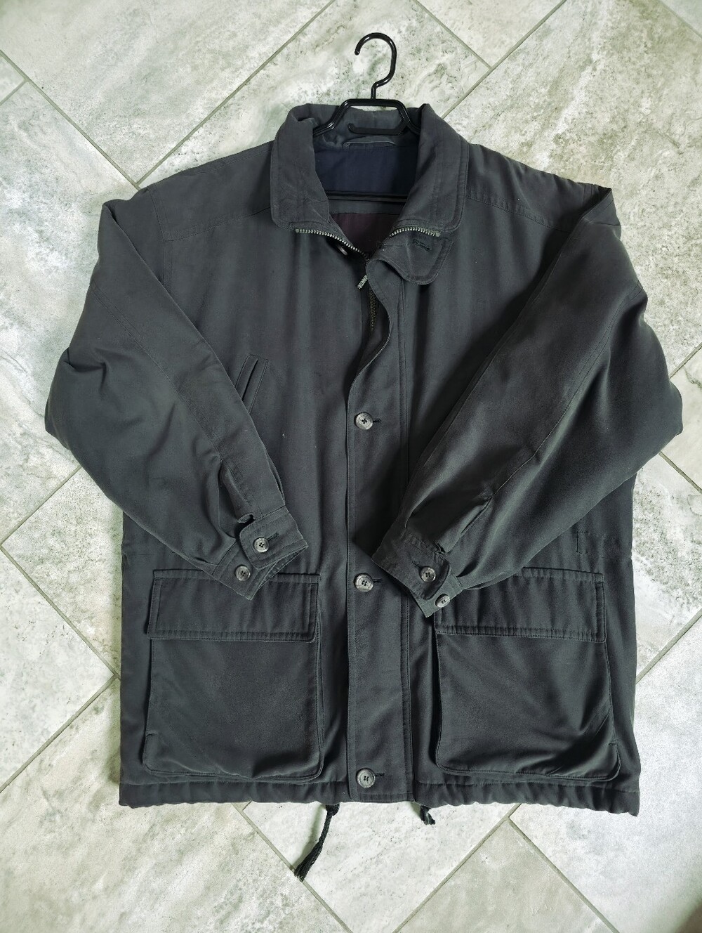 Bugatti Military Field Jacket Coat Men - Grey Green